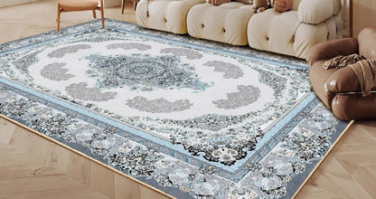 Ethnic Style Bedroom Decor Retro Carpet Light Luxury Carpets for Living Room Washable Lounge Soft Floor Mat Anti-slip Study Rug