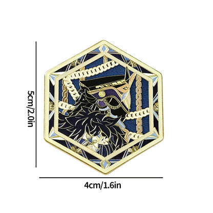 Genshin Impact Tsaritsa Columbina Flins Pin Genshin Figure Badge Accessories Backpack Charms Party Favor Gifts