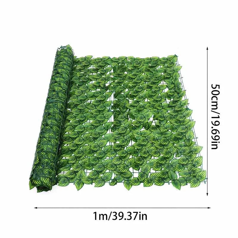 1M/3M Artificial Green Leaf Fence Panels Faux Privacy Fence Screen For Home Outdoor Garden Balcony Decoration