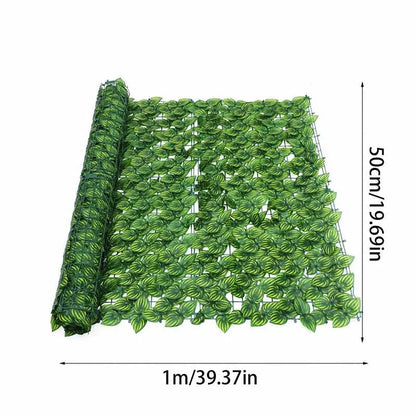 1M/3M Artificial Green Leaf Fence Panels Faux Privacy Fence Screen For Home Outdoor Garden Balcony Decoration