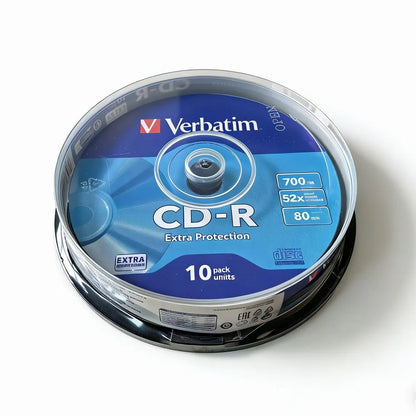 Verbatim CD-R Disc Blank Empty CD Disk CDR Discs 80min 700MB 52X 10Pack