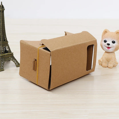 1Set Cardboard 3D Virtual Reality Glasses For Android or Phone NEW Model DIY Transform Your Device Into a Big Screen.