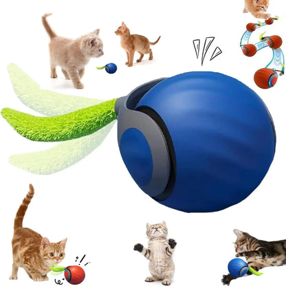 NewSpeedy Tail 2.0 Cat Toy, Speedy Tail Cat Toy, Interactive Cat Ball Toy, Smart Cat Toys Ball, Two Speed Adjustment, with Tail 