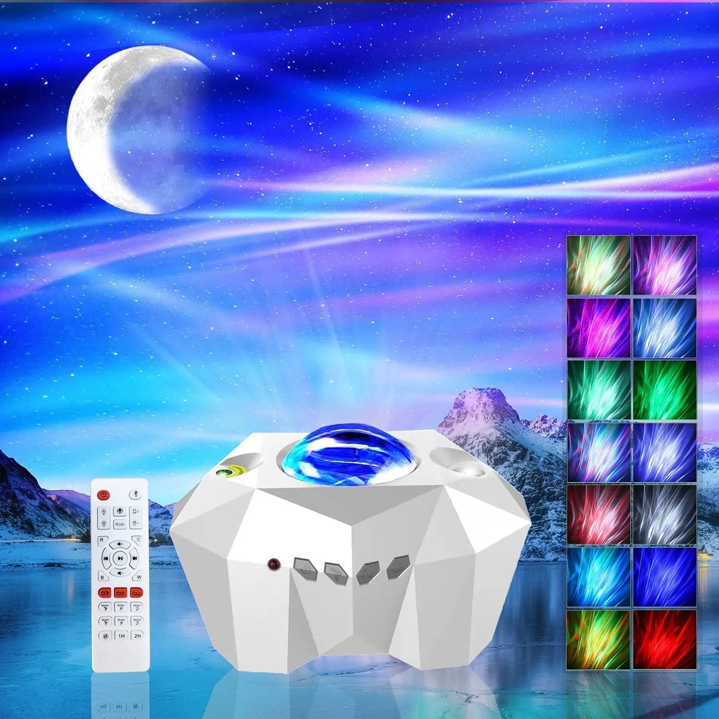 LED Aurora Projector Galaxy Starry Sky Projector Lamp Northern Lights Bedroom Home Room Decoration Nightlights Luminaires Gift