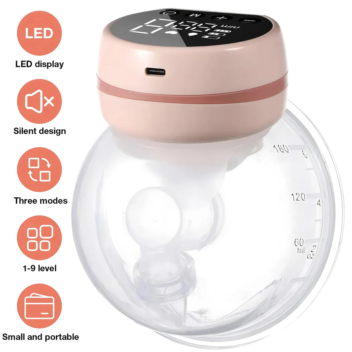 Portable Wearable Electric Breast Pump - Hands-Free Milk Collector for Comfortable Extraction,Breastfeeding Assistant