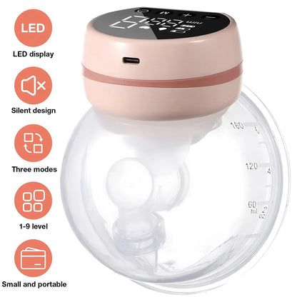 Portable Wearable Electric Breast Pump - Hands-Free Milk Collector for Comfortable Extraction,Breastfeeding Assistant