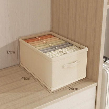 Clothes Organizer Trousers Clothes Jeans Storage Box Underwear Bra Socks Artifact Compartment Box Wardrobe Clothes Organizer