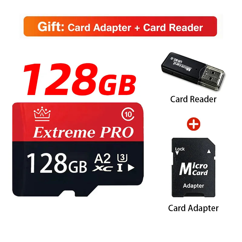 2026 Hot SD Memory Card 128GB 256GB U3 V30 High‑Speed Class 10 Micro TF SD Card Flash SD Card 4K Storage for Camera Laptop PC