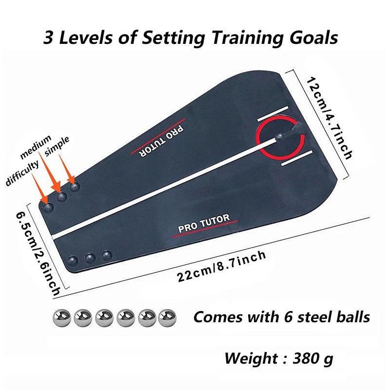 Golf Putting Tutor Trainer Golf Putting Training Aids Portable Multifunctional Indoor Practice Putter Guided Exercise Board