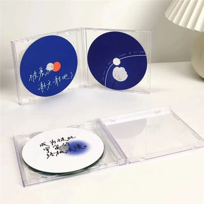 Transparent Simple Cd Storage Box For Compact Disc Collection Household Disc Sorting And Daily Storage Organizer Container