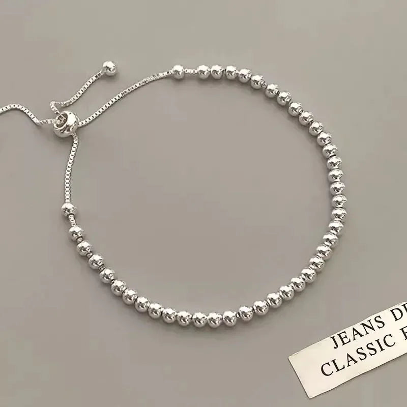 925 Silver Plated Cubic Zirconia Four Leaf Clover Bracelet for Women Adjustable Chain Jewelry 18k Gold Plated Fashion Accessory