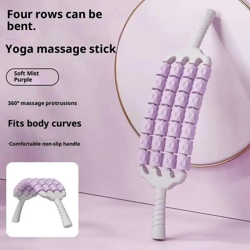 New Flexible Muscle Massage Roller For Leg Back Body Relaxation Portable Yoga Deep Tissue Knobbed Roller Fitness Recovery Tool