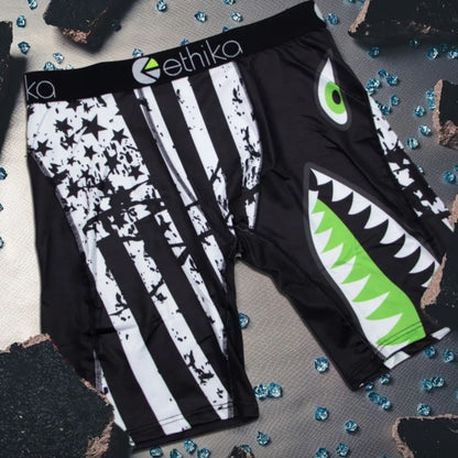 ETHIKA 1Pcs Men Underwear Boxers Breathable Mesh Crotch Man Underpants Plus Size Mens Panties L-3XL Printed Men's Boxers Briefs