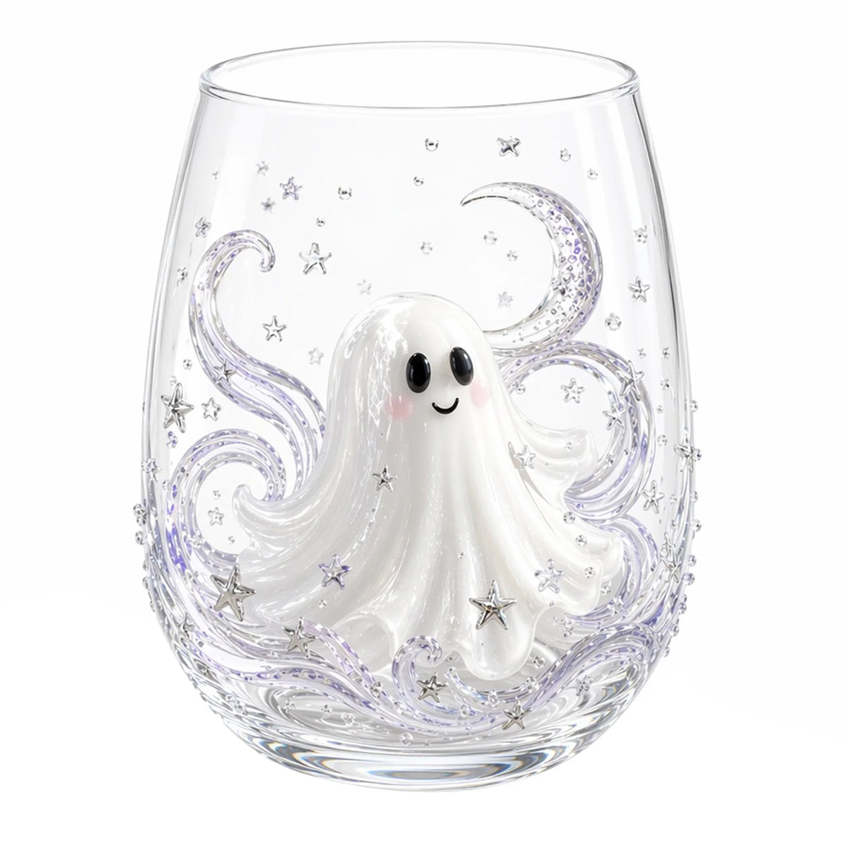 3D Halloween Artisan Glassware Collection Witchy Gothic Glass Set Manual Stemless Wine Glasses for Luminous Fall Sips Gifts