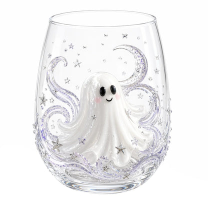3D Halloween Artisan Glassware Collection Witchy Gothic Glass Set Manual Stemless Wine Glasses for Luminous Fall Sips Gifts