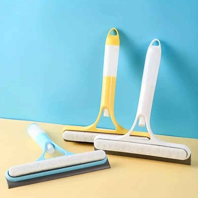 Non-Slip Blue Window Squeegee - Multi-Purpose Wiper for Home Car Glass Cleaning No Water Marks