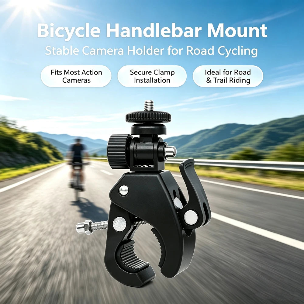 Bicycle Handlebar Mount Bike Holder for GoPro Hero 13 12 11 10 9 8 7 6 5 SJCAM AKASO Insta360 DJI Osmo Action Camera Accessories