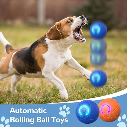 Pet Automatic Rolling Ball Toy Shaky Ball Toy for Dogs Auto Rolling Ball Toys for Puppy USB Rechargeable Interactive Dog Toys