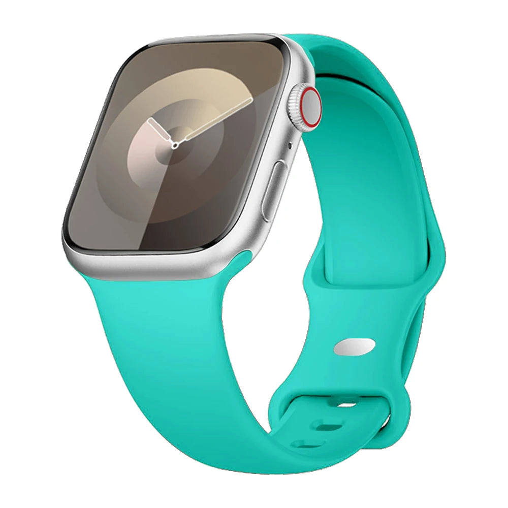 Silicone Strap For Apple Watch Bands 40mm 44mm 46mm 45mm 41mm 49mm 42 Correa Bracelet iWatch series ultra3 2 7 8 9 se 10 11 band