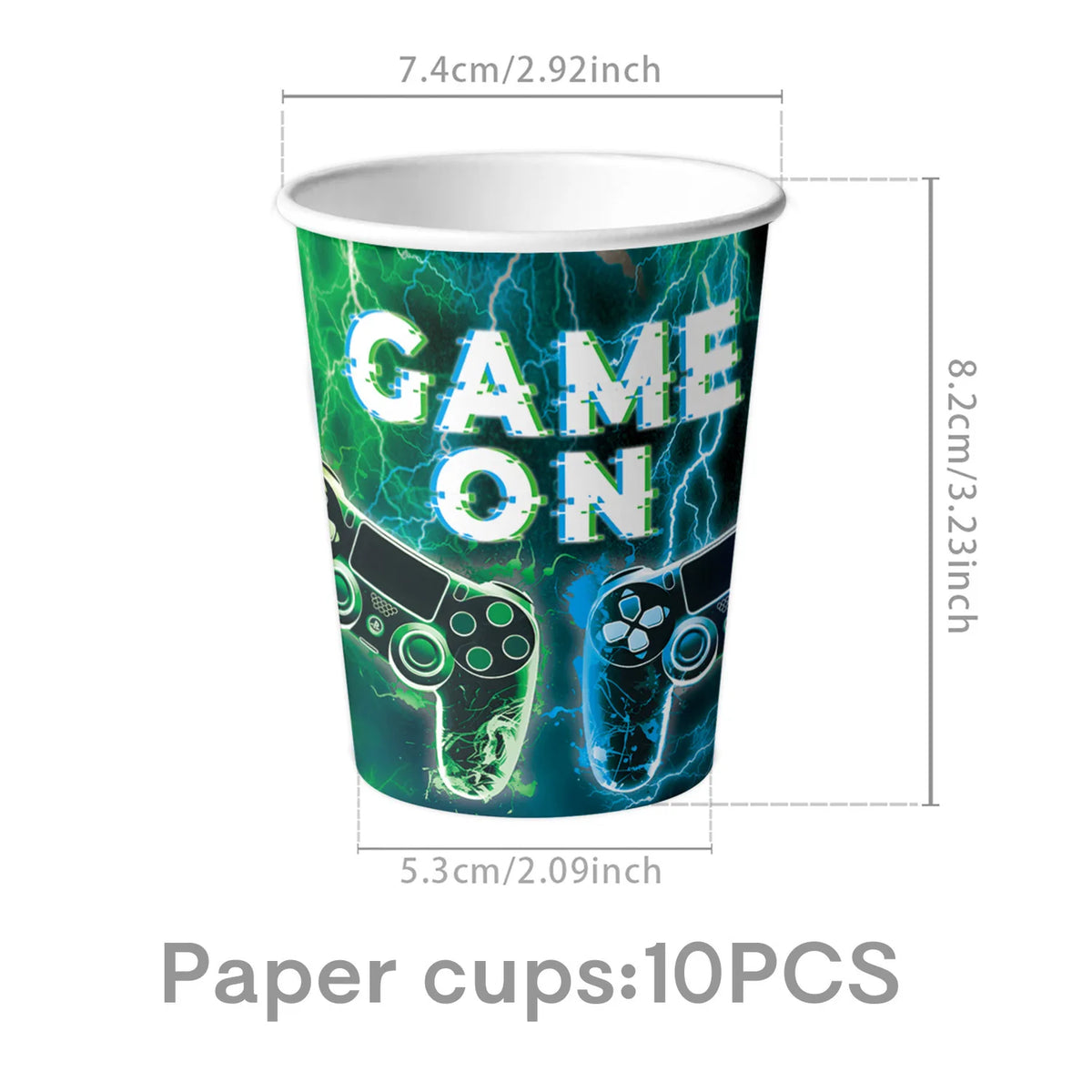 Happy Video Game Themed Birthday Party Decorations Set Tableware Plates Cups Cake Topper Gift Bags Banner Party Supplies Favors