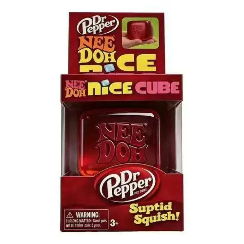 Nice Cube Nee Doh Squishy Squeeze Toy, Portable Stress Relief Sensory Fidget, Great for Kids & Adults with ADHD