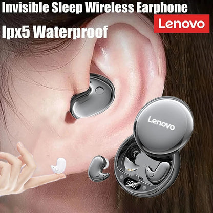 Lenovo Bluetooth Wireless Earphones Small Earbuds Sleeping Sport Invisible Headphones Bass Sound Quality Headset Sliding Cover