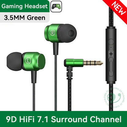 NEW 9D HIFI heavy bass gaming headset 3.5MM AUX/Type-C Digital Chip magnetic music earbuds in-ear headphones For Samsung/iPhone