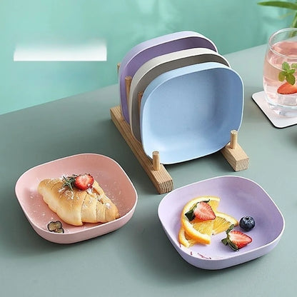 1 Set Dish Square Snack Plate With Storage Box For Home Kitchen Party Snacks Fruits Home Kitchen Accessories