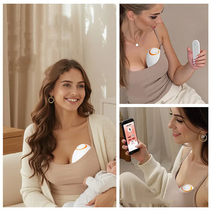 Wearable All-in-one Electric Breast Pump, Hands-free High Suction Invisible Milking Machine Milk Collector, Breast Pump Electric