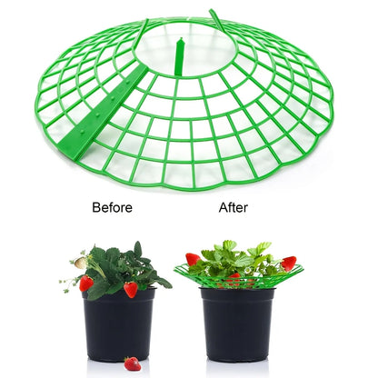 12Pcs Green Strawberry Planting Rack, 3 Sturdy Legs Stand Planter Pot Holder, Anti-Rot Fruit Support for Garden