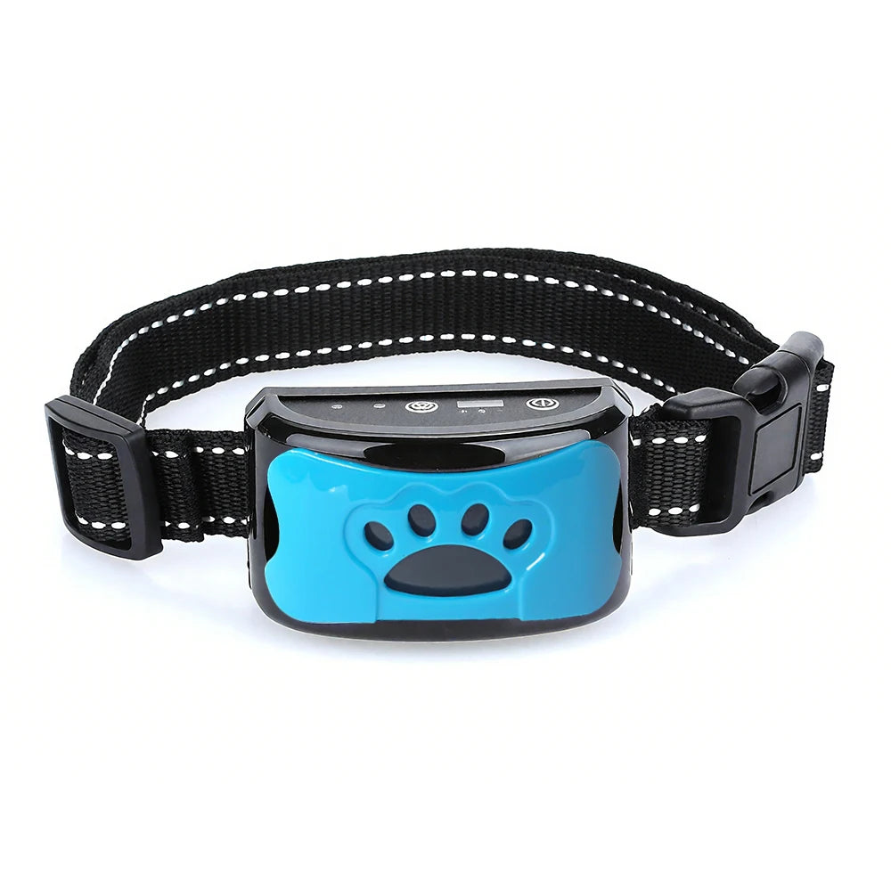 Intelligent Electric Ultrasonic Stop Barking Vibration Anti Bark Collar Stop Bark Training Collar for Dogs Stopper USB Charging