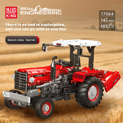 Mould King 17064 Farm Tractor Building-Blocks Set, RC High-Tech Tractor with 6 Motors Farming Vehicles Kids Truck Gift (1857PCS)