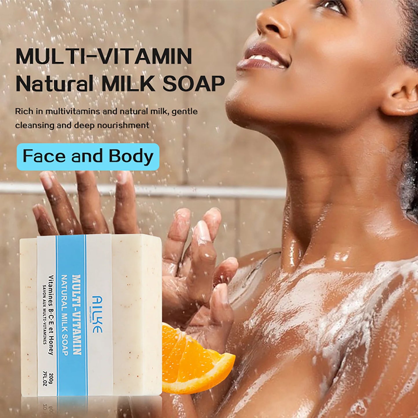 AILKE Multi Vitamin Brightening Skin Care Set, With Vitamin C E B5, Hydrating, Anti Dark Spots, Wrinkles, Even Tone for Women