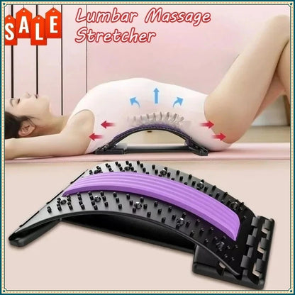 Home back and waist stretching equipment, yoga fitness back traction and back stretcher, waist stretching massager