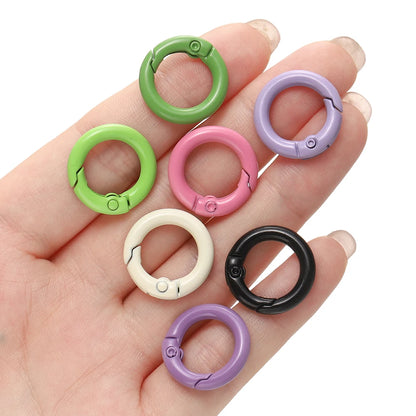 Colorful O-Ring Spring Clasp Clips — Zinc Alloy Carabiner Connectors