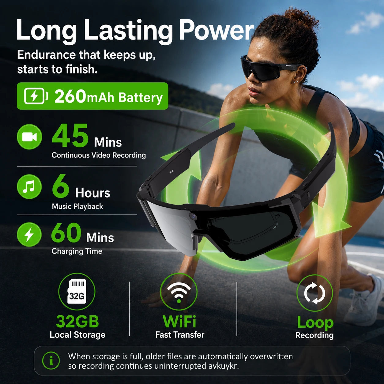 World Premiere 2026 New AI Camera Glasses 4K 60FPS HD Shooting Bluetooth Call Voice Assistant UV400 Sports Smart Glasses Cycling
