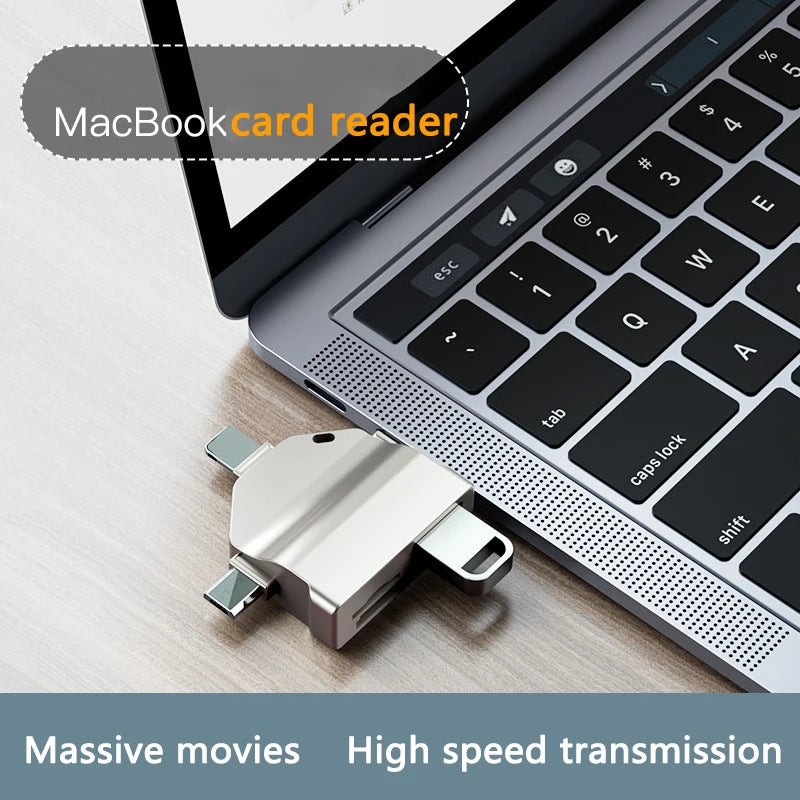 Multifunction 7 in 1 Card Reader USB 2.0 Type C to SD Adapter USB Flash Reader for PC Laptop Accessories Multi Smart Cardreader