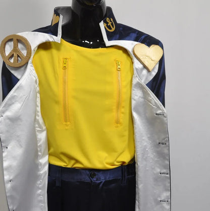 Anime JOJO Bizarre Adventure Josuke Higashikata Cosplay Costume Blue Jacket Uniform Set Party Carnival Halloween Outfits