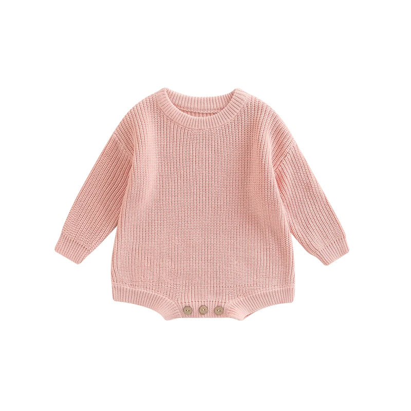 0-2Y Knitting Newborn Baby Girl Boy Spring Autumn Clothes Cute Long Sleeve Sweater Romper Jumpsuit Casual New born Outfits