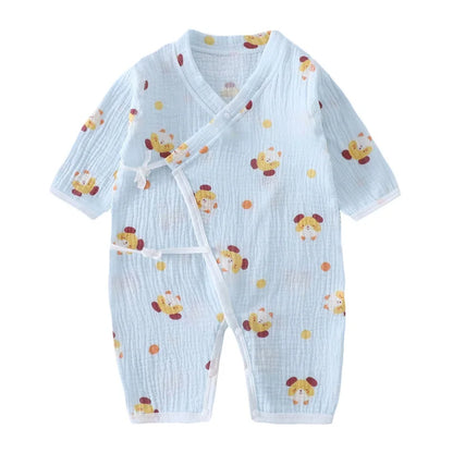 Baby Clothes Newborn Jumpsuit Girls Boys Muslin Cotton Long Sleeve Romper 0-24M