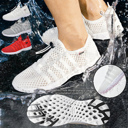 Men's Mesh Breathable Casual Shoes, Outdoor Beach Water Shoes, Lightweight Suixi Shoes