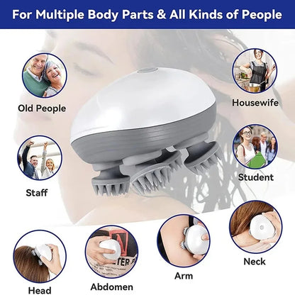 Electric Cat Massager Body Shoulder Leg Arm Neck Deep Tissue Head Scalp Dog Massage Kneading Relaxing Head Vibrating Device