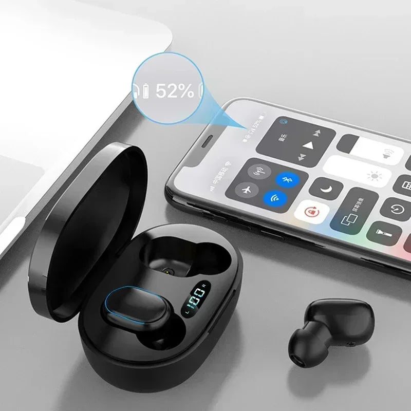 E7S TWS Earphone Bluetooth Headphones with Mic 9D Stereo Hifi Earbuds Wireless  Headse