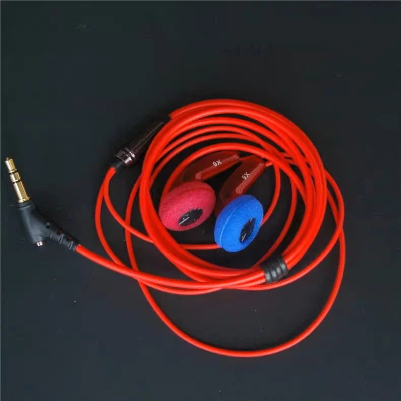 YINCROW X6 3.5mm In-ear Earphones Flat Head Earbuds Professional Fever HIFI Earphone PK PK1 MX985