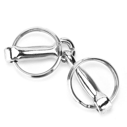 Horse Bits Keychain Snaffle Bits Keychain Zinc Alloy Pelham Keychain Single Connector Horse Bit Key Knot Snaffle Bits Keychain