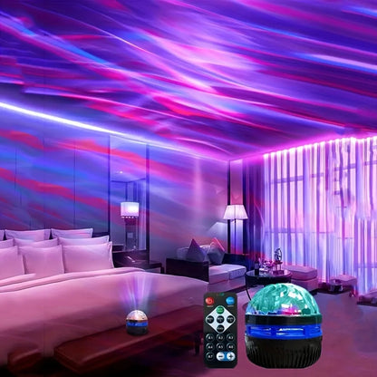 USB LED Night Light Starry Sky Projector Lamp Aurora DC 5V RGB Remote Control Rotating Lighting for Home Party Room Decoration