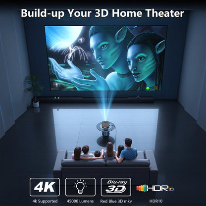 XIWBSY 45000Lumens Google TV Projector Portable Projector 4K Android 14.0 Daylight Projector 8K Video Home Theater  Projector