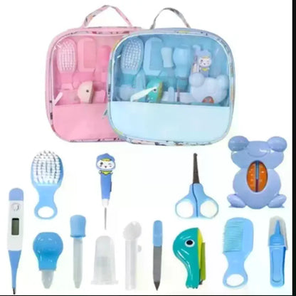 Baby Care Kit Baby Nail Clippers Nasal Aspirator Nose Cleaning Tool Safety Comb Brush 10-Piece Set Specially Designed for Bags