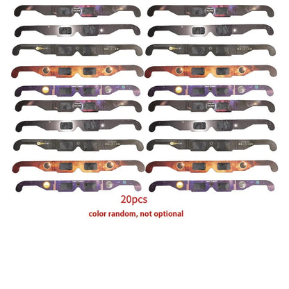 1-100pcs Paper Solar Eclipse Glasses Anti-uv Viewing Glasses Safe Shades Observation Solar Glasses Protect Eyes Random Color