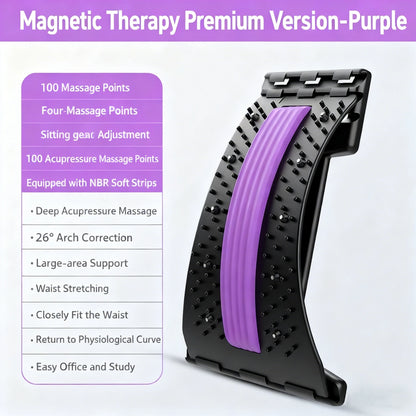 Vertebral Relaxer Lower Lumbar Back Stretcher Massager for Spine Pain Relief  Back Traction Waist Correction - Spinal Health Aid
